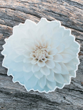 Dahlia Sticker Large - Everbloom First Dance - Matte waterproof vinyl
