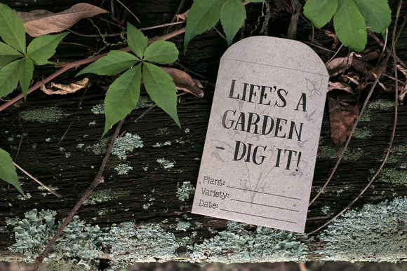 Life's a garden PRINTABLE SEED PACKET