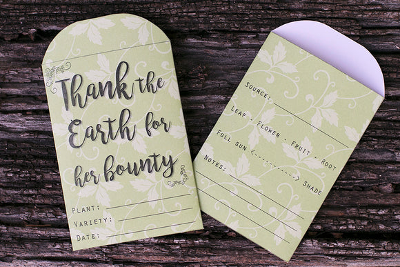Thank the Earth PRINTABLE SEED PACKET